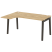 Стол эргономичный левый на деревянных опорах Onix Wood OW.SA-4L 1580x1180x750 (Тиквуд Светлый/Дуб Темный)