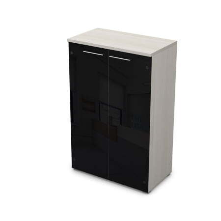 Шкаф средний со стеклом Gloss line 9НШ.017.7 800x450x1245 (Ivory)