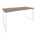 Стол рабочий на О-образном м/к Onix O.MO-SP-4.7 1580x720x750 (Тиквуд Темный/Белый Металл)