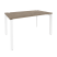 Стол рабочий на П-образном м/к Onix O.MP-SP-3.8 1380x800x750 (Тиквуд Темный/Белый Металл)