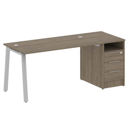Рабочая станция Metal System Style БА.РС-СТП-1.3 1812x720x750 (Вяз/Серый металл)