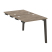 Стол-приставка двойной на деревянных опорах Onix Wood OW.D.SPR-0.7 780x1475x750 (Тиквуд Светлый/Дуб Темный)