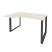 Стол эргономичный левый на О-образном м/к Onix O.MO-SA-2L 1380x980x750 (Тиквуд Темный/Белый Металл)
