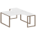Рабочая станция криволинейная Metal System Style БО.РАС-СА-2.4 1600x2435x750 (Дуб Наварра/Серый металл)
