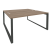Рабочая станция на О-образном м/к Onix O.MO-D.RS-2.4.8 1580x1635x750 (Тиквуд Темный/Белый Металл)