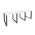 Рабочая станция на О-образном м/к Onix O.MO-RS-3.0.8 2340x800x750 (Тиквуд Темный/Белый Металл)