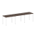 Рабочая станция на 3 раб. места Metal System Style БП.СМ-3.1 3000x720x750 (Дуб Наварра/Серый металл)