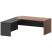 Стол руководителя левый Кортез KZP-20L 2000x2000x750 (Темный шимо/Графит)