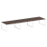 Переговорный стол 3 столешницы Metal System Style БО.ПРГ-3.4 4800x1235x750 (Дуб Наварра/Серый металл)
