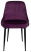 Стул для кухни KF-5 фиолетовый зигзаг металл черный на ножках (KF-5/ZIG/VIOLET) (Фиолетовый)