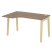 Стол эргономичный левый на деревянных опорах Onix Wood OW.SA-2L 1380x980x750 (Тиквуд Светлый/Дуб Темный)