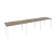 Рабочая станция на П-образном м/к Onix O.MP-RS-3.2.7 3540x720x750 (Тиквуд Темный/Белый Металл)