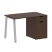 Стол письменный VR.SP-3-118.1.A 1180x720x750 (Серый/Белый Металл)