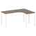 Стол криволинейный правый Metal System Style БП.СА-4 Пр 1600x1200x750 (Дуб Наварра/Серый металл)