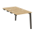 Стол-приставка двойной на деревянных опорах Onix Wood OW.D.SPR-0.7 780x1475x750 (Тиквуд Светлый/Дуб Темный)