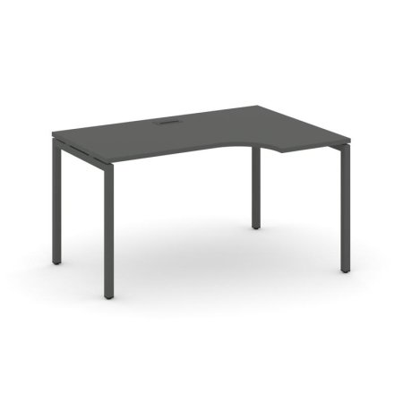 Стол рабочий эргономичный SN-4P.SPA-012(R) (1580х700/980х750) (Антрацит/Металл Антрацит)