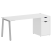 Стол письменный VR.SP-3-178.1.A 1780x720x750 (Серый/Белый Металл)