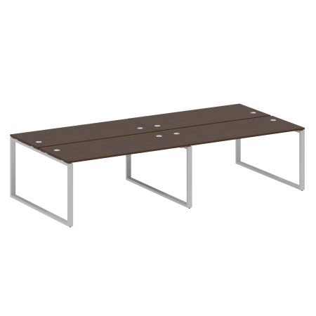Рабочая станция Metal System Style БО.СМ-4.4 3200x1475x750 (Венге Цаво/Серый металл)