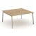 Рабочая станция 2 места ES.D.RS-2.4-VP (1580х1500х750) (Тиквуд Светлый/Металл Латте)