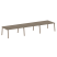 Стол для переговоров (3 столешницы) на А-образном м/к Metal System Style БА.ПРГ-3.4 4800x1235x750 (Дуб наварра/Серый металл)