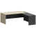 Стол руководителя правый Кортез KZP-20R 2000x2000x750 (Темный шимо/Белый)