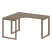 Стол криволинейный левый Metal System Style БО.СА-3 Л 1400x1200x750 (Дуб Наварра/Серый металл)