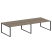 Рабочая станция Metal System Style БО.СМ-4.5 3600x1475x750 (Дуб Наварра/Серый металл)