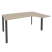 Стол эргономичный правый на П-образном м/к Onix O.MP-SA-4R 1580x1180x750 (Тиквуд Темный/Белый Металл)