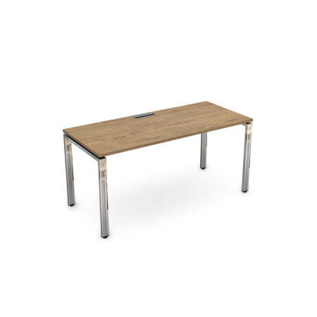 Стол рабочий Gloss line НСР-П.004 1600x700x750 (TeakwoodХром)