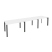 Рабочая станция на П-образном м/к Onix O.MP-RS-3.2.8 3540x800x750 (Тиквуд Темный/Белый Металл)
