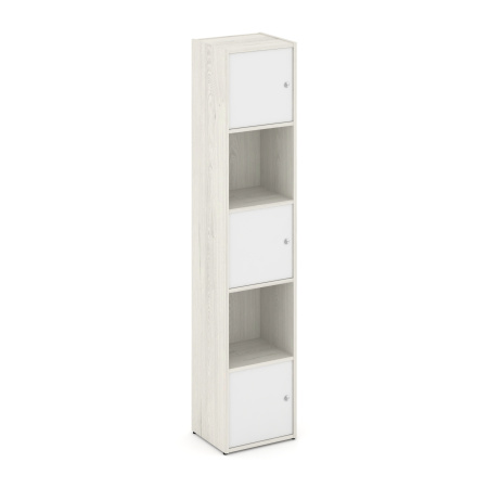 Стеллаж Locker Plus LK.K-007 408x350x1983 (Дуб Наварра | Белый)