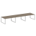 Переговорный стол 3 столешницы Metal System Style БО.ПРГ-3.4 4800x1235x750 (Дуб Наварра/Серый металл)