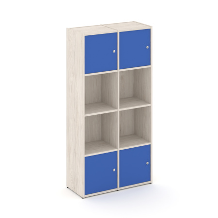 Стеллаж Locker Plus LK.K-005 798x350x1593 (Денвер Светлый | Синий)