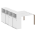 Рабочая станция с опорным шкафом-купе Metal System Style БП.РС-СШК-4.3 1910x2332x1098 (Дуб Наварра/Серый металл)