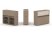 Тумба двойная + низкая надставка ES.NB.2N-2 (1500х410х1135) (Латте/Тиквуд Светлый)