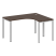 Стол криволинейный правый Metal System Style БП.СА-3 Пр 1400x1200x750 (Дуб Наварра/Серый металл)