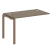 Проходной наборный элемент рабочей станции Metal System Style БП.ПРС-СП-1.2 1200x720x750 (Дуб Наварра/Серый металл)