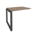Наборный элемент рабочей станции на О-образном м/к Onix O.MO-1.NRS-1.7 980x720x750 (Тиквуд Темный/Белый Металл)