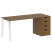 Стол письменный VR.SP-3-178.4.A 1780x720x750 (Серый/Белый Металл)