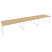 Стол переговорный Onix O.MO-PRG-3.4 4740x980x750 (Тиквуд Темный/Белый Металл)