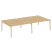 Рабочая станция на деревянных опорах Onix Wood OW.D.RS-4.4.8 3160x1635x750 (Тиквуд Светлый/Дуб Темный)