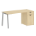Стол письменный VR.SP-3-158.1.A 1580x720x750 (Серый/Белый Металл)