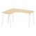 Стол криволинейный левый Metal System Style БА.СА-3 Л 1400x1200x750 (Дуб Наварра/Серый металл)