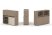 Тумба двойная + низкая надставка ES.NB.2N-7 (1500х410х1135) (Латте/Тиквуд Светлый)