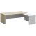 Стол руководителя правый Кортез KZP-22R 2200x2000x750 (Темный шимо/Графит)