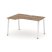Стол рабочий эргономичный SN-6A.SPA-001(L) (1380х600/980х750) (Тиквуд Светлый/Металл Антрацит)