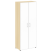 Шкаф для документов со стеклом белым LT.ST-1.10 R White (Вяз Благородный)