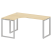Стол криволинейный левый Metal System Style БО.СА-4 Л 1600x1200x750 (Дуб Наварра/Серый металл)