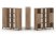 Набор стеллажа 1 сторонний, 4 яруса SN.NS-441 (1488х400х1615) (Белый/Тиквуд Светлый/Металл Антрацит)