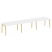 Стол переговорный на деревянных опорах Onix Wood OW.PRG-3.3 4140x980x750 (Тиквуд Светлый/Дуб Темный)